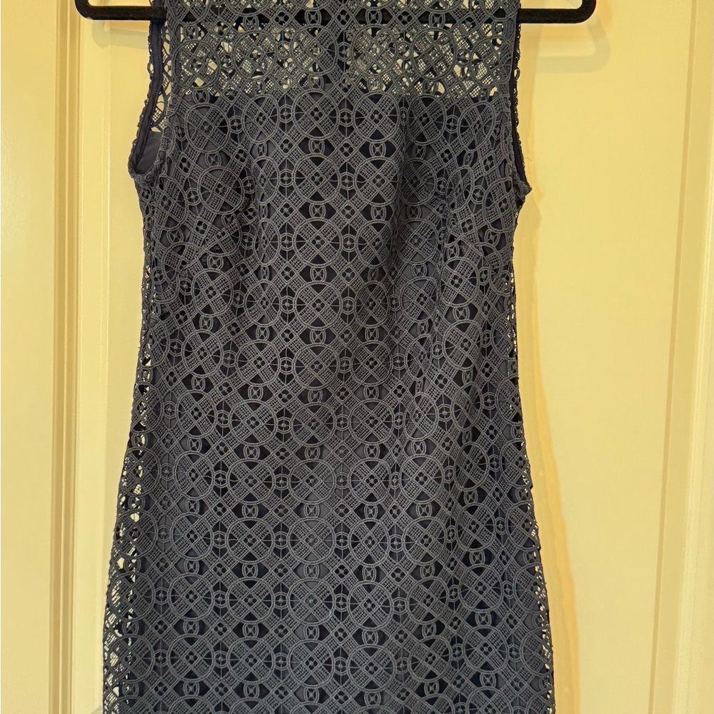 Sandro Navy Lace Mini Dress